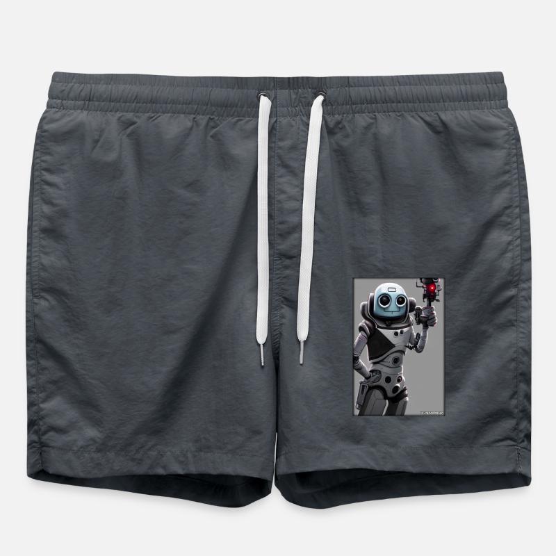 Robot Future Technology Science Android - Swim Trunks - anthracite