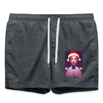 Robots Christmas Future Technology Science - Swim Trunks - anthracite - Front - AI Model Male 185 light (185cm)