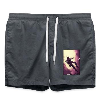 Technologie de science-fiction Astronaut Future - Short de bain - charbon - Devant - AI Model Male 185 light (185cm)