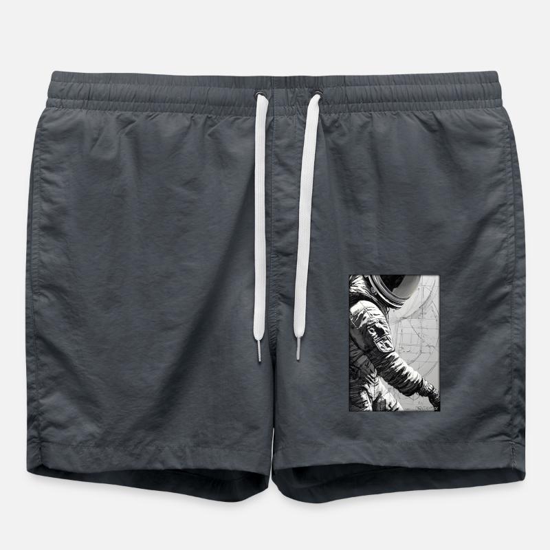 Astronaut Future Sci-Fi Technology - Swim Trunks - anthracite