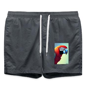 Perroquet Perroquet Oiseau Oiseaux Ara Faune - Short de bain - charbon - Devant - AI Model Male 185 light (185cm)