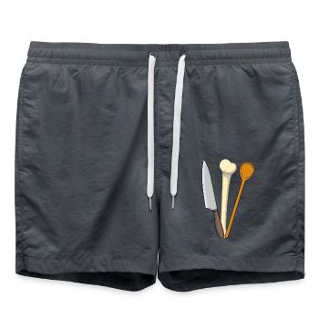 Cuillère de cuisine de viande Couteau de cuisine en os - Short de bain - charbon - Devant - AI Model Male 185 light (185cm)