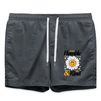 Stay Humble be Kind Daisy - Short de bain - charbon - Devant - AI Model Male 185 light (185cm)