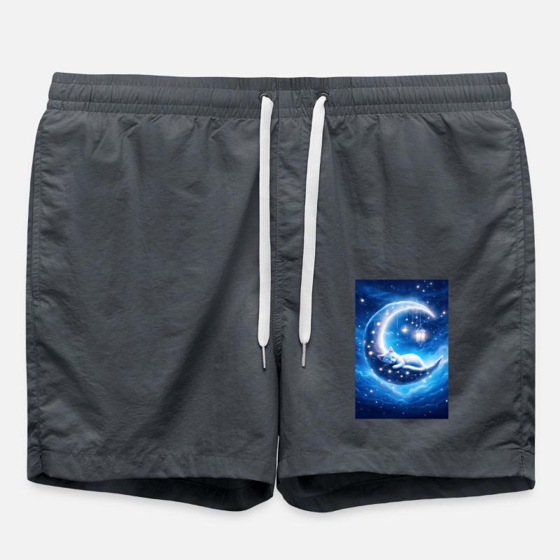 Mooncat dreams - Swim Trunks - anthracite