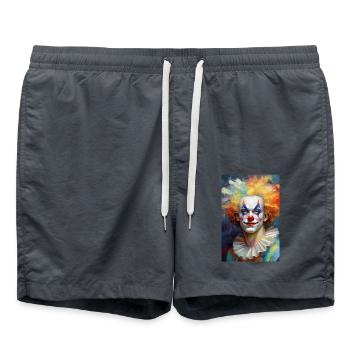 Portrait d’un clown coloré 1 - Short de bain - charbon - Devant - AI Model Male 185 light (185cm)
