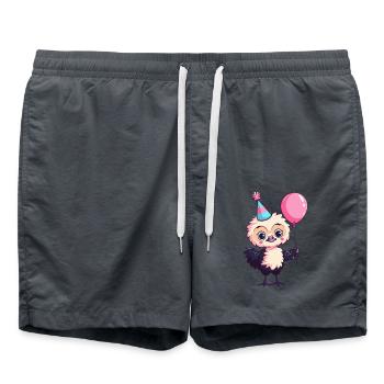 Bouquet Birthday Baby - Swim Trunks - anthracite - Front - AI Model Male 185 light (185cm)