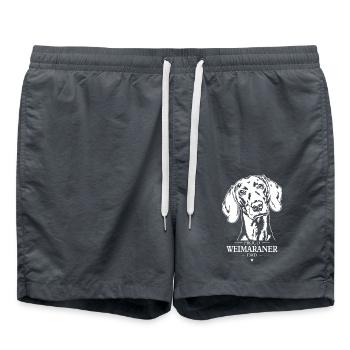 Braque de Weimar Papa Chiens Chien Chasse Chiens Wilsigns - Short de bain - charbon - Devant - AI Model Male 185 light (185cm)