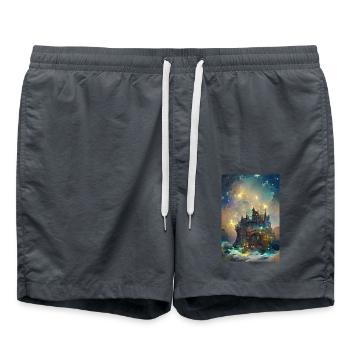 Château sous les étoiles Château sous les étoiles - Short de bain - charbon - Devant - AI Model Male 185 light (185cm)