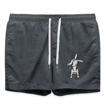drôle d’âne avec des boucles - Short de bain - charbon - Devant - AI Model Male 185 light (185cm)