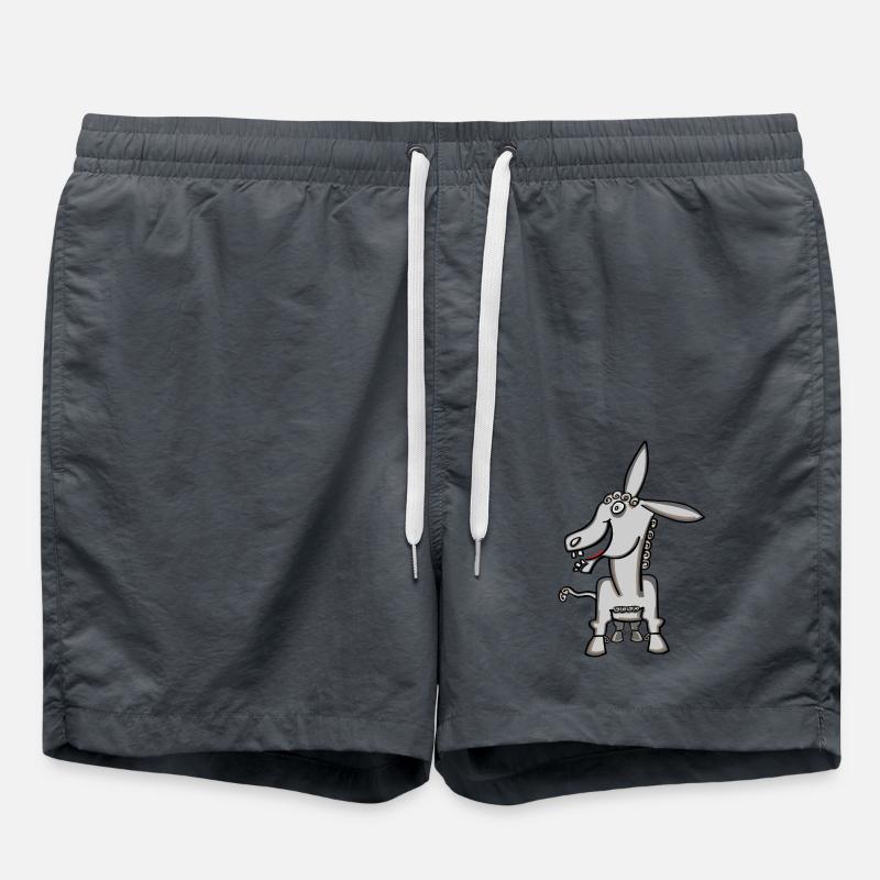 drôle d’âne avec des boucles - Short de bain - charbon