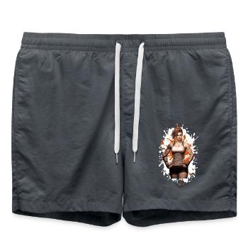 Fitness Femme Muscles Femme Bodybuilder - Short de bain - charbon - Devant - AI Model Male 185 light (185cm)