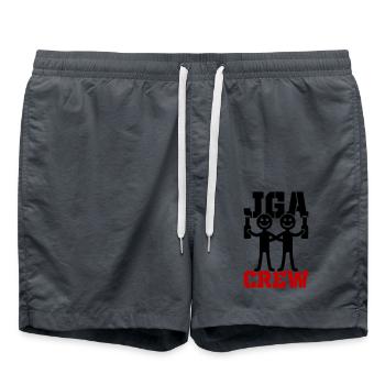 Jga Crew Party Junggesellenabschied - Badeshorts - Anthrazit - Vorne - AI Model Male 185 light (185cm)