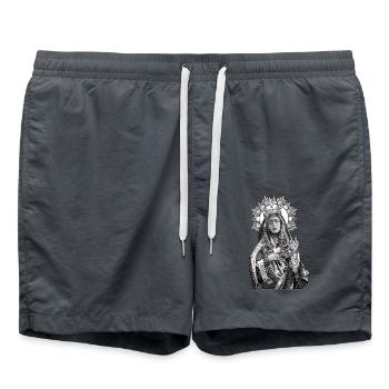 Notre-Dame des Douleurs Vierge Marie Mater Dolorosa - Short de bain - charbon - Devant - AI Model Male 185 light (185cm)