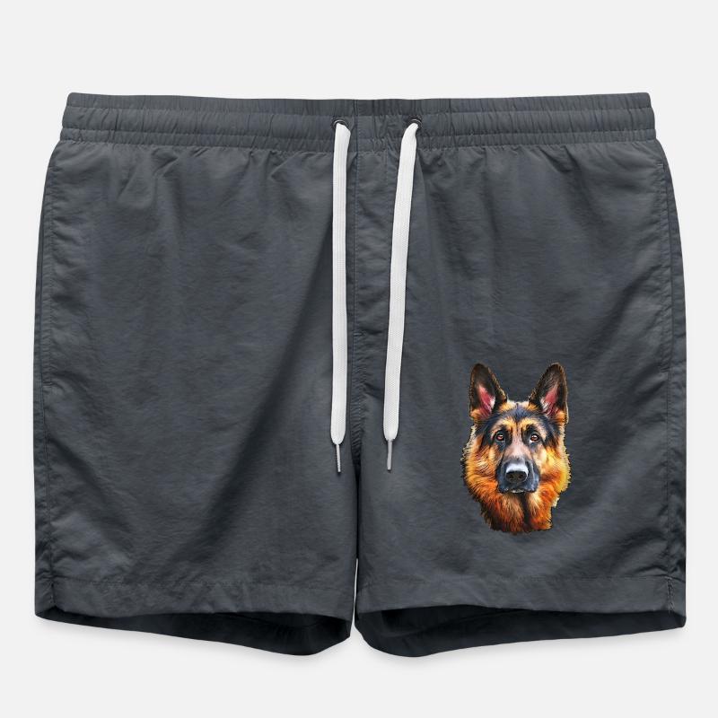 Deutscher Schäferhund - Badeshorts - Anthrazit