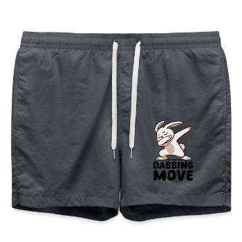 Rabbit Rabbit Dabbing - Swim Trunks - anthracite - Front - AI Model Male 185 light (185cm)
