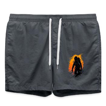 Taucher scuba diving tauchlehrer tauchschule - Badeshorts - Anthrazit - Vorne - AI Model Male 185 light (185cm)