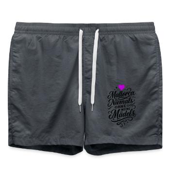 Mallorca Mädels Urlaub - Badeshorts - Anthrazit - Vorne - AI Model Male 185 light (185cm)