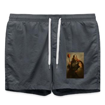 legendärer Dartkrieger - Badeshorts - Anthrazit - Vorne - AI Model Male 185 light (185cm)