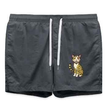 Chat Knuffy - Short de bain - charbon - Devant - AI Model Male 185 light (185cm)