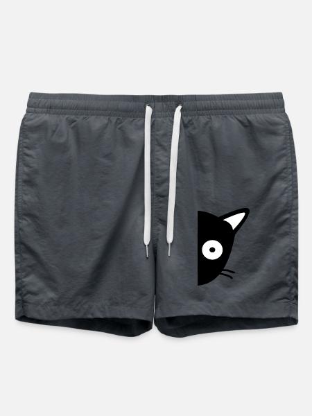 Lustige Katze Humor Geschenk - Badeshorts - Anthrazit