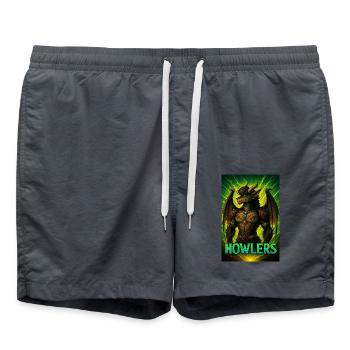 STORMBLOODED — Howlers Edition - Swim Trunks - anthracite - Front - AI Model Male 185 light (185cm)