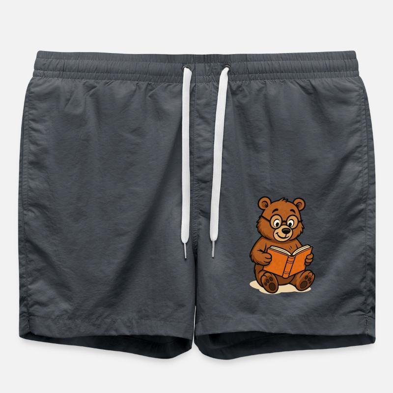 Bear comic book - Swim Trunks - anthracite