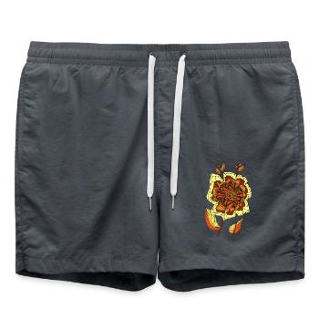 Blume - Badeshorts - Anthrazit - Vorne - AI Model Male 185 light (185cm)