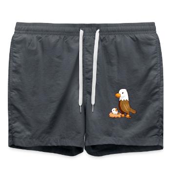Nid d'aigle aigle bébé - Short de bain - charbon - Devant - AI Model Male 185 light (185cm)