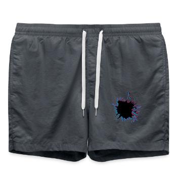 Des taches blob 3D - Short de bain - charbon - Devant - AI Model Male 185 light (185cm)