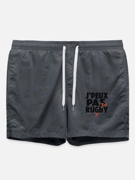 Je Peux Pas J'ai Rugby Cadeau Amoureux De Rugby - Short de bain - charbon