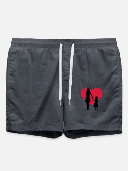 Kind Mädchen Mama - Badeshorts - Anthrazit