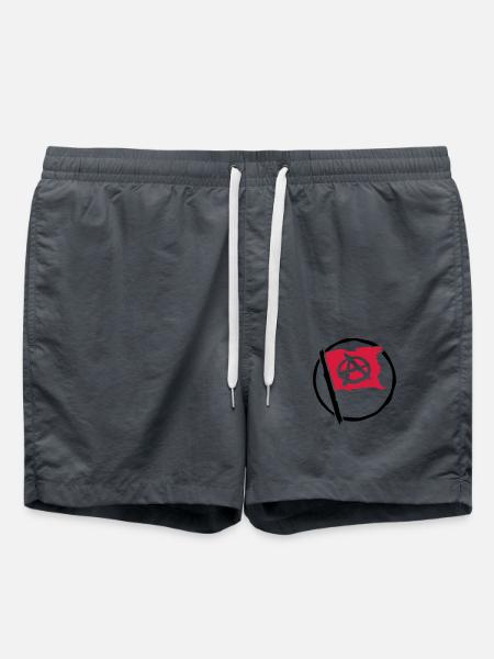 Design anarchy flag symbol - Swim Trunks - anthracite