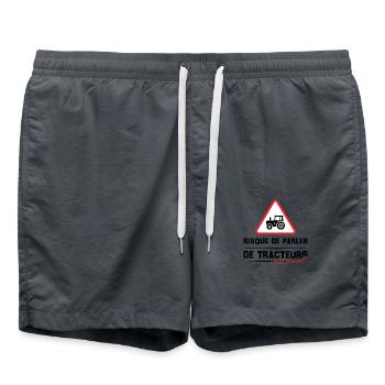 Risque de parler de tracteurs à tout moment - Short de bain - charbon - Devant - AI Model Male 185 light (185cm)