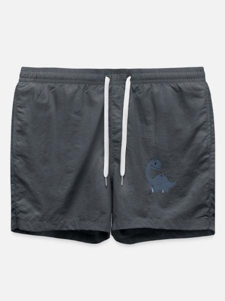 Dino Dinosaur Langhals - Badeshorts - Anthrazit