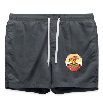 Sweet pizza slice dancing dans les nouilles asiatiques - Short de bain - charbon - Devant - AI Model Male 185 light (185cm)