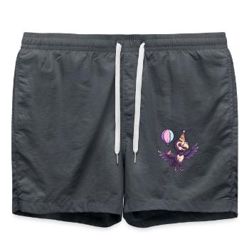 Harpy Bird Birthday Baby - Swim Trunks - anthracite - Front - AI Model Male 185 light (185cm)