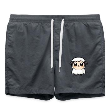 Mouton Halloween Bande dessinée Fantôme - Short de bain - charbon - Devant - AI Model Male 185 light (185cm)