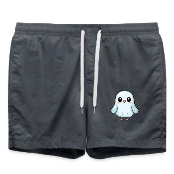 Taube Vogel Halloween Comic Geist - Badeshorts - Anthrazit - Vorne - AI Model Male 185 light (185cm)