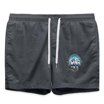 Monts de Berge - Short de bain - charbon - Devant - AI Model Male 185 light (185cm)