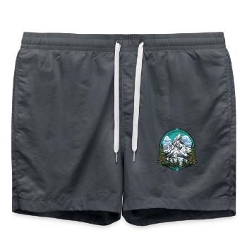 Monts de Berge - Short de bain - charbon - Devant - AI Model Male 185 light (185cm)