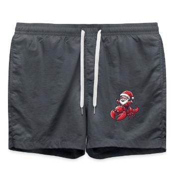 Hummer Krebs Weihnachtsmann - Badeshorts - Anthrazit - Vorne - AI Model Male 185 light (185cm)