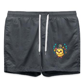 Chicken Chick Easter Chickens Child Kids Baby - Swim Trunks - anthracite - Front - AI Model Male 185 light (185cm)
