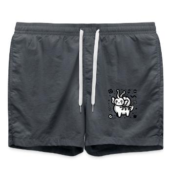 Niedliche fantastische Kreatur - Badeshorts - Anthrazit - Vorne - AI Model Male 185 light (185cm)