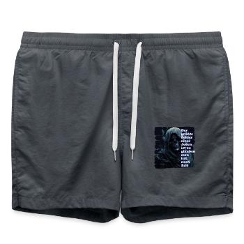 Le temps est notre atout le plus précieux. - Short de bain - charbon - Devant - AI Model Male 185 light (185cm)