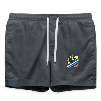 Icône du couvreur - Short de bain - charbon - Devant - AI Model Male 185 light (185cm)