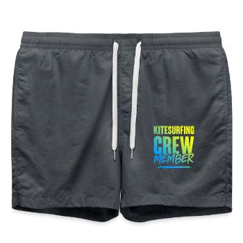 Kitesurfing Crew - Badeshorts - Anthrazit - Vorne - AI Model Male 185 light (185cm)