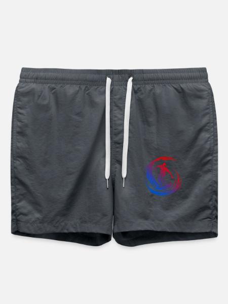 Surfer Silhouette Bunt - Badeshorts - Anthrazit