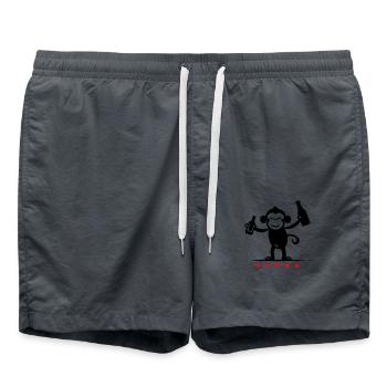 Party Monkey Beer - Swim Trunks - anthracite - Front - AI Model Male 185 light (185cm)