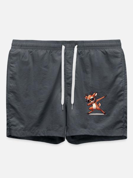 Deer Comic Dabbing - Swim Trunks - anthracite