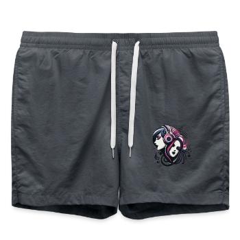 Musikliebhaber - Badeshorts - Anthrazit - Vorne - AI Model Male 185 light (185cm)
